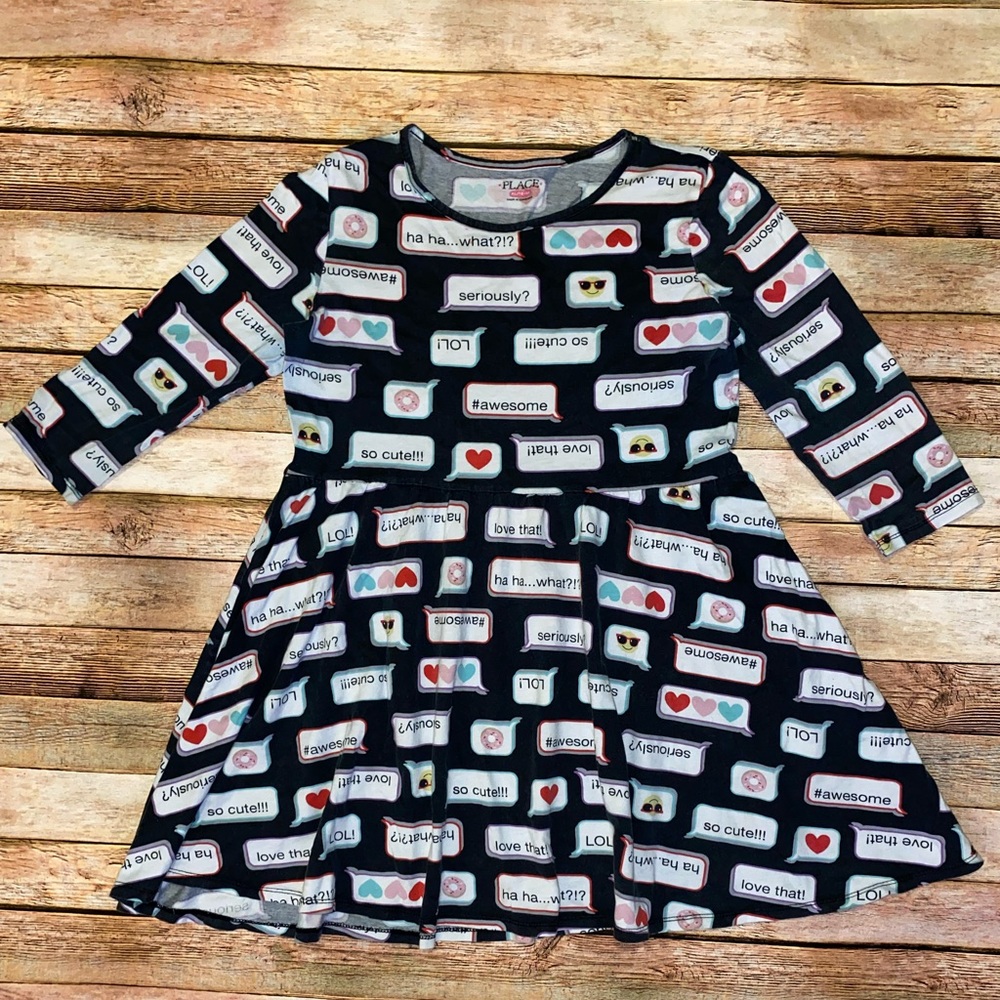 Children’s Place Text Emoji DRESS 😍😎❤️